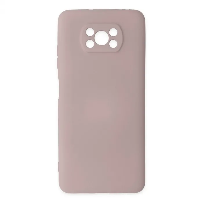 Xiaomi Pocophone X3 Kılıf Nano İçi Kadife Silikon - Pudra