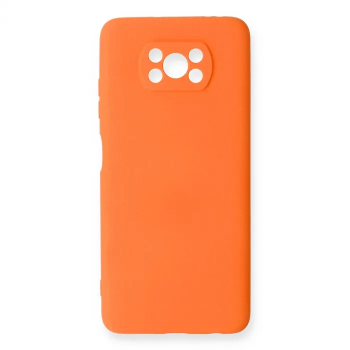 Xiaomi Pocophone X3 Kılıf Nano İçi Kadife Silikon - Turuncu