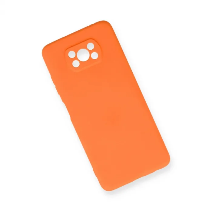 Xiaomi Pocophone X3 Kılıf Nano İçi Kadife Silikon - Turuncu
