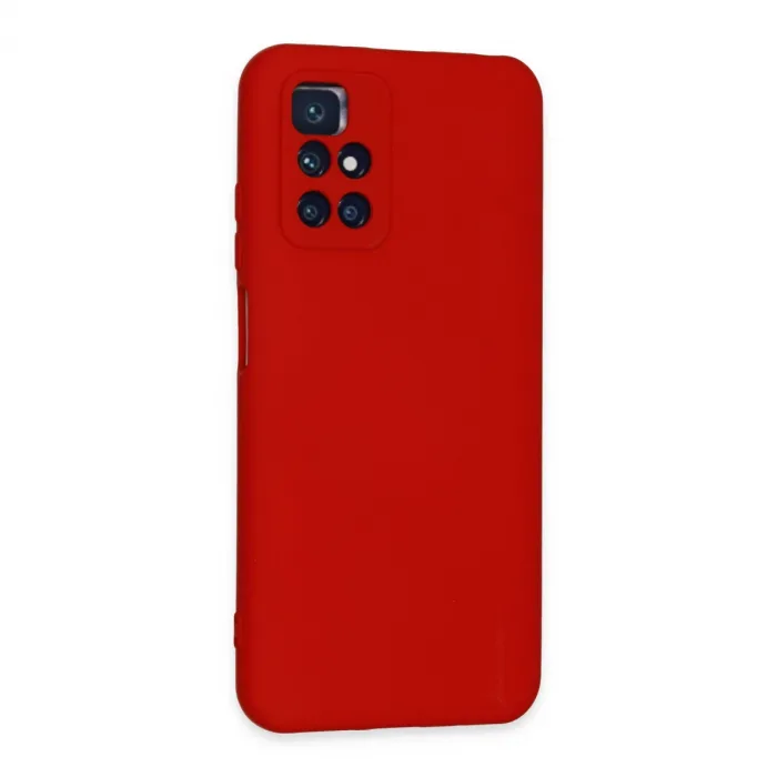 Xiaomi Redmi 10 2022 Kılıf Nano İçi Kadife Silikon - Kırmızı