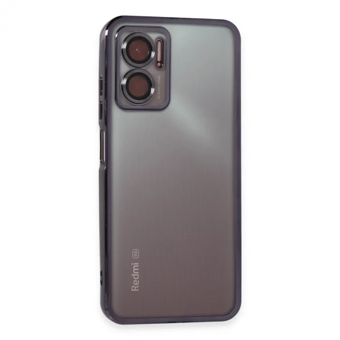 Xiaomi Redmi 10 5g Kılıf Razer Lensli Silikon - Mor
