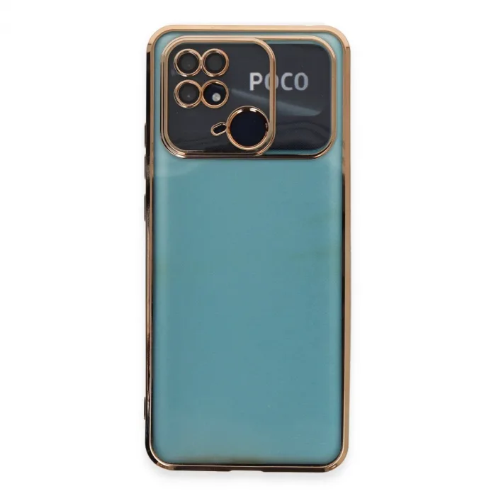 Xiaomi Redmi 10c Kılıf Razer Lensli Silikon - Gold
