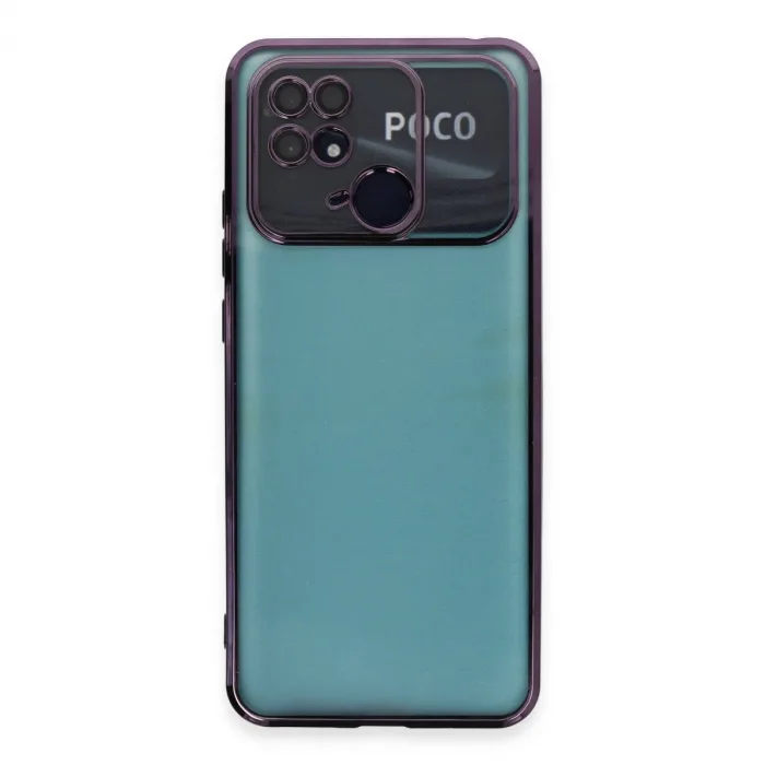 Xiaomi Redmi 10c Kılıf Razer Lensli Silikon - Mor