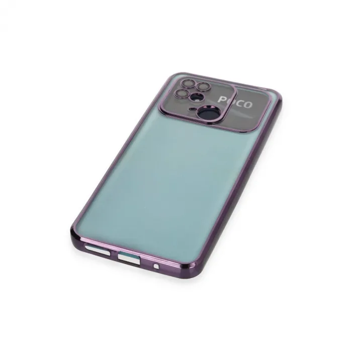 Xiaomi Redmi 10c Kılıf Razer Lensli Silikon - Mor