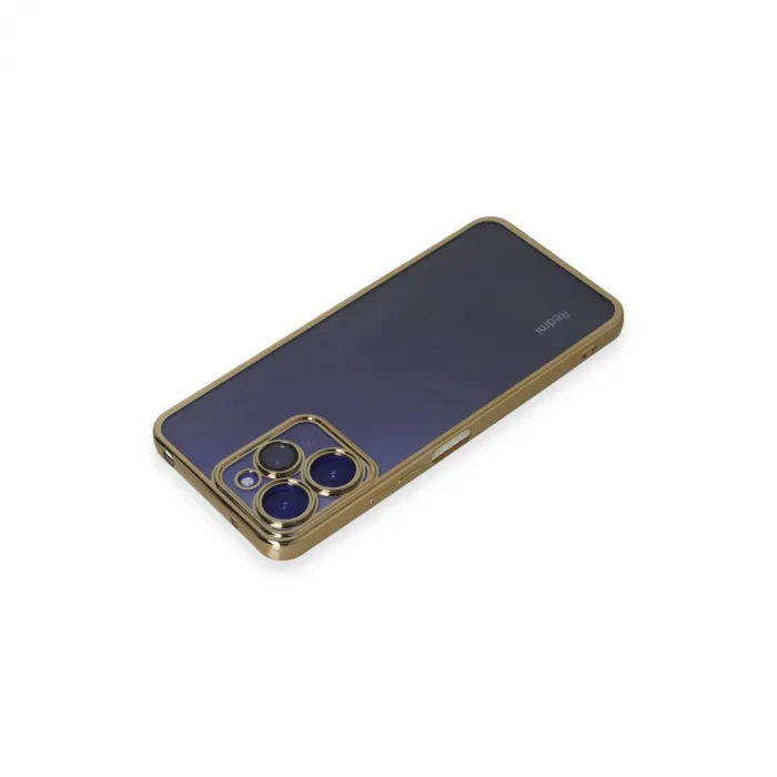 Xiaomi Redmi 12 Kılıf Razer Lensli Silikon - Gold