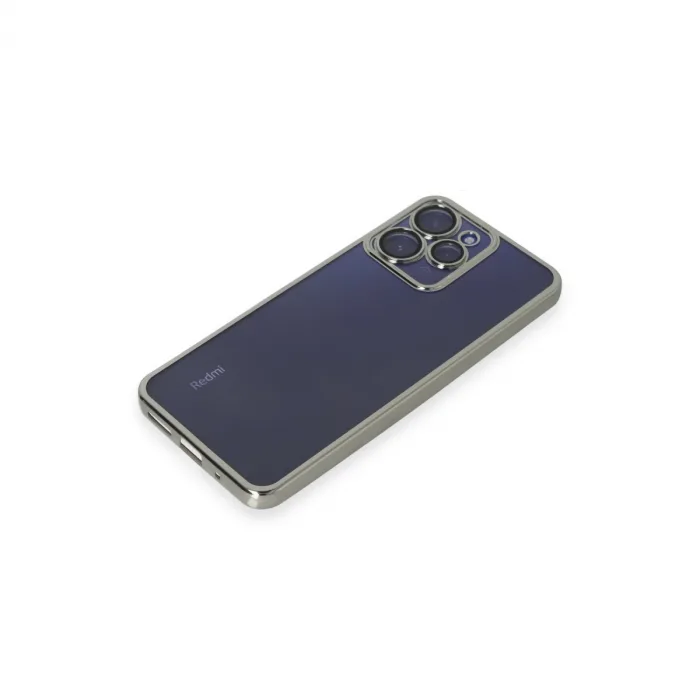 Xiaomi Redmi 12 Kılıf Razer Lensli Silikon - Gümüş