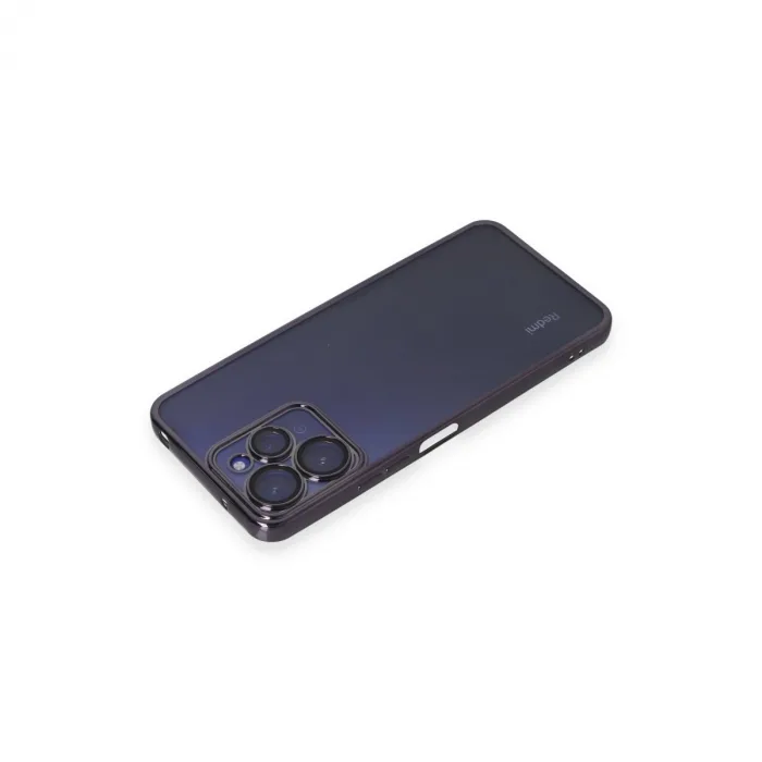 Xiaomi Redmi 12 Kılıf Razer Lensli Silikon - Mor