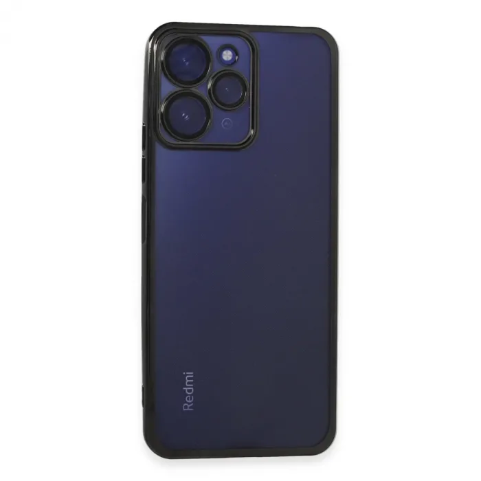 Xiaomi Redmi 12 Kılıf Razer Lensli Silikon - Siyah