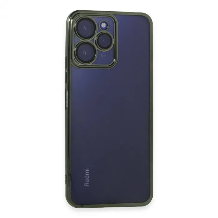 Xiaomi Redmi 12 Kılıf Razer Lensli Silikon - Yeşil