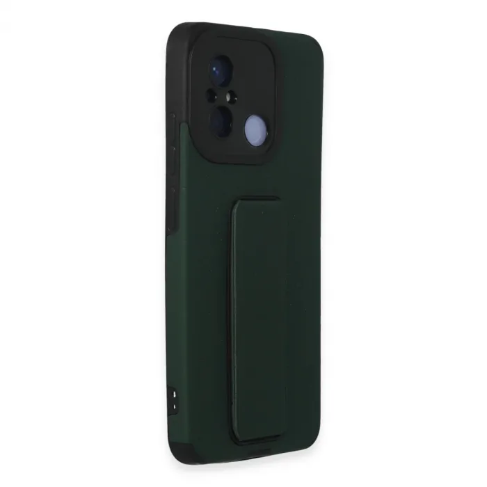 Xiaomi Redmi 12c Kılıf Mega Standlı Silikon - Yeşil