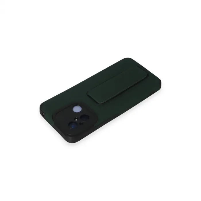 Xiaomi Redmi 12c Kılıf Mega Standlı Silikon - Yeşil