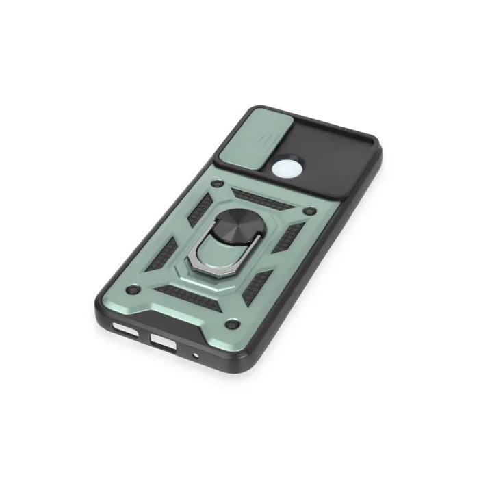 Xiaomi Redmi 12c Kılıf Pars Lens Yüzüklü Silikon - Yeşil