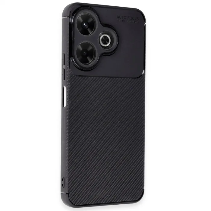 Xiaomi Redmi 13 4g Kılıf Auto Focus Karbon Kapak - Siyah