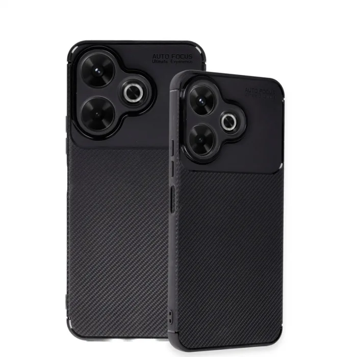 Xiaomi Redmi 13 4g Kılıf Auto Focus Karbon Kapak - Siyah