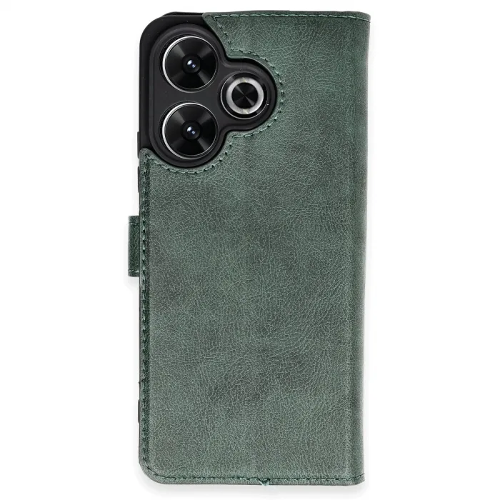 Xiaomi Redmi 13 4g Kılıf Trend S Plus Kapaklı Kılıf - Yeşil