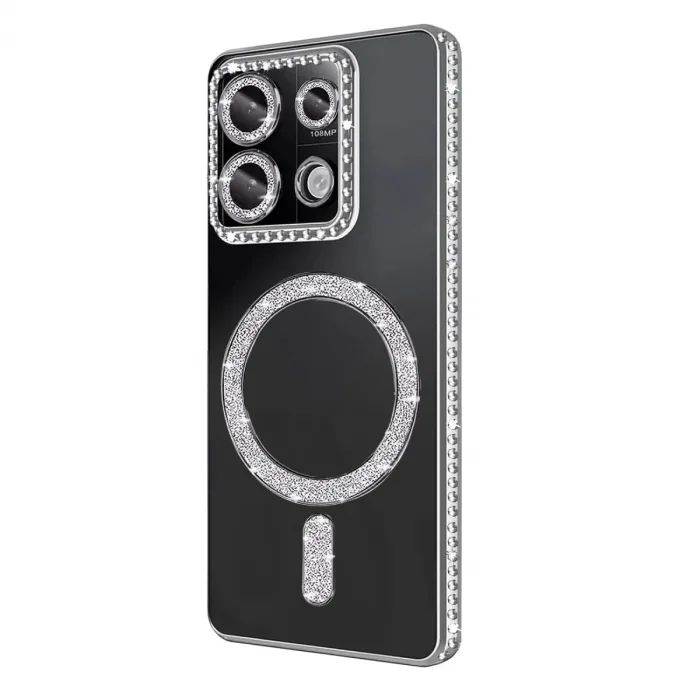 Xiaomi Redmi 13c Joke Simli Magneticsafe Kılıf - Gümüş