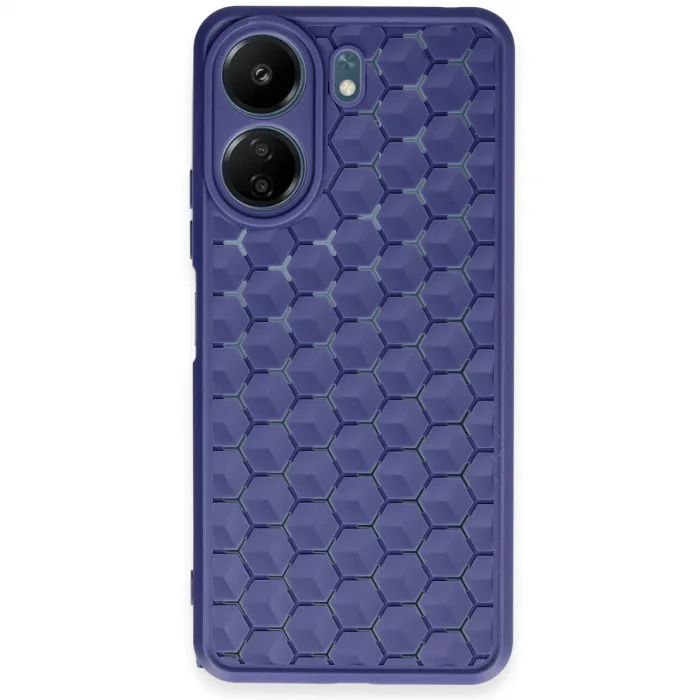 Xiaomi Redmi 13c Kılıf Petek Silikon Kapak - Lacivert