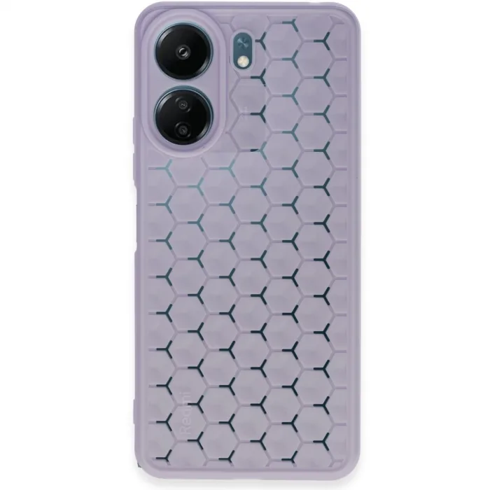 Xiaomi Redmi 13c Kılıf Petek Silikon Kapak - Lila