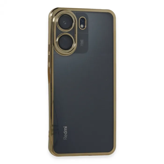 Xiaomi Redmi 13c Kılıf Razer Lensli Silikon - Gold