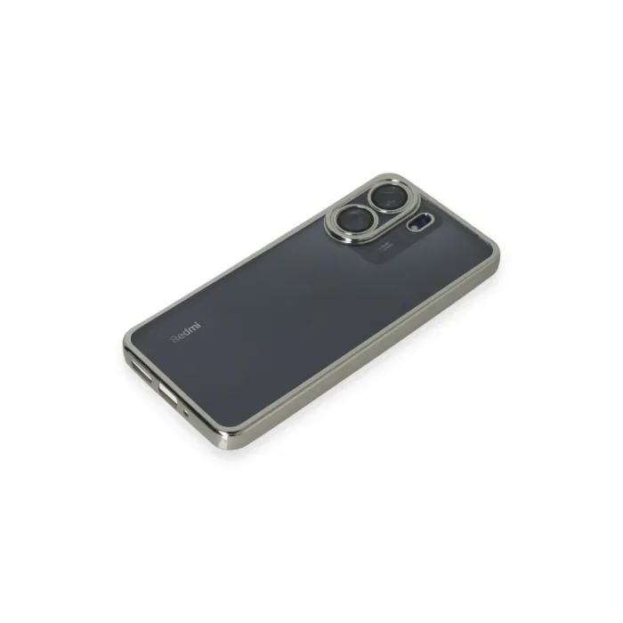 Xiaomi Redmi 13c Kılıf Razer Lensli Silikon - Gümüş
