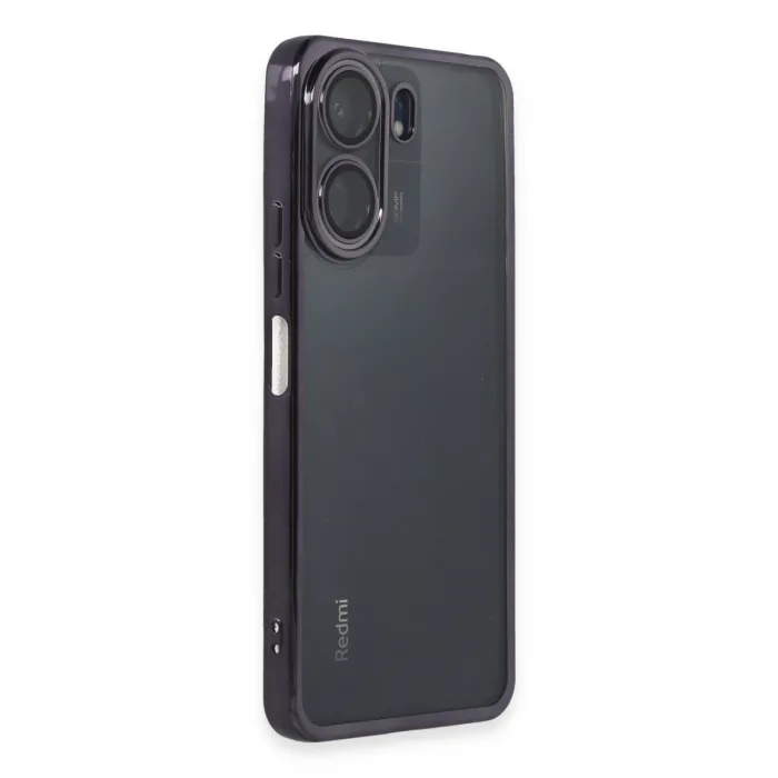 Xiaomi Redmi 13c Kılıf Razer Lensli Silikon - Mor