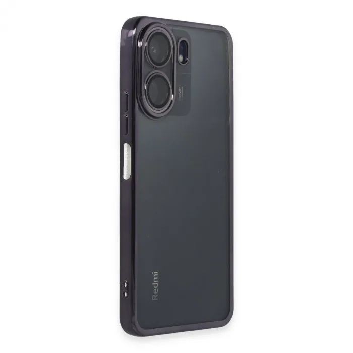 Xiaomi Redmi 13c Kılıf Razer Lensli Silikon - Mor