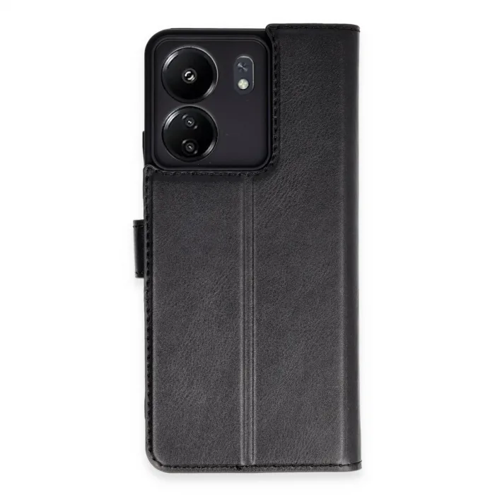 Xiaomi Redmi 13c Kılıf Trend S Plus Kapaklı Kılıf - Siyah