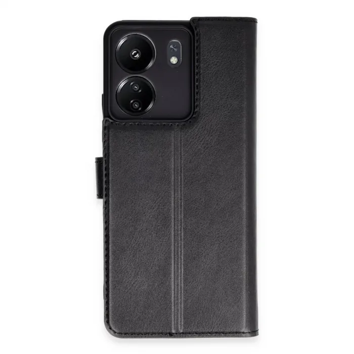 Xiaomi Redmi 13c Kılıf Trend S Plus Kapaklı Kılıf - Siyah