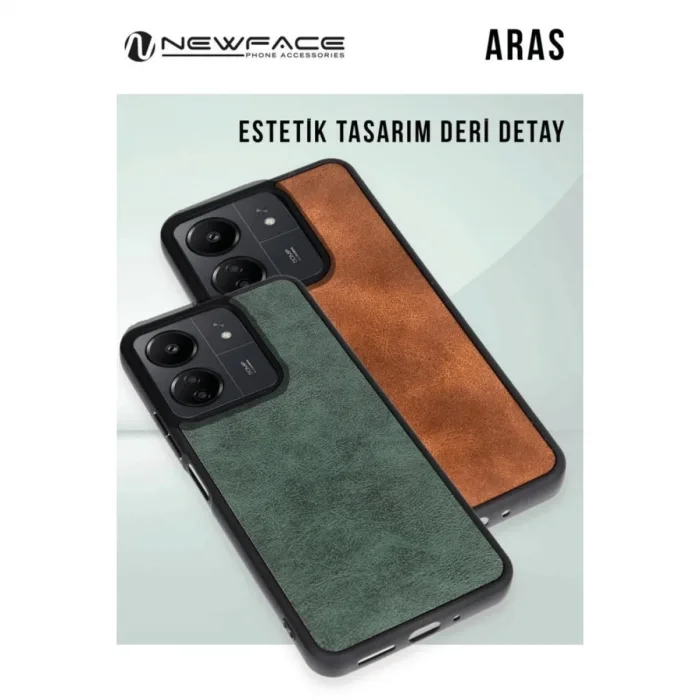 Xiaomi Redmi 14c Kılıf Aras Deri Kapak - Siyah