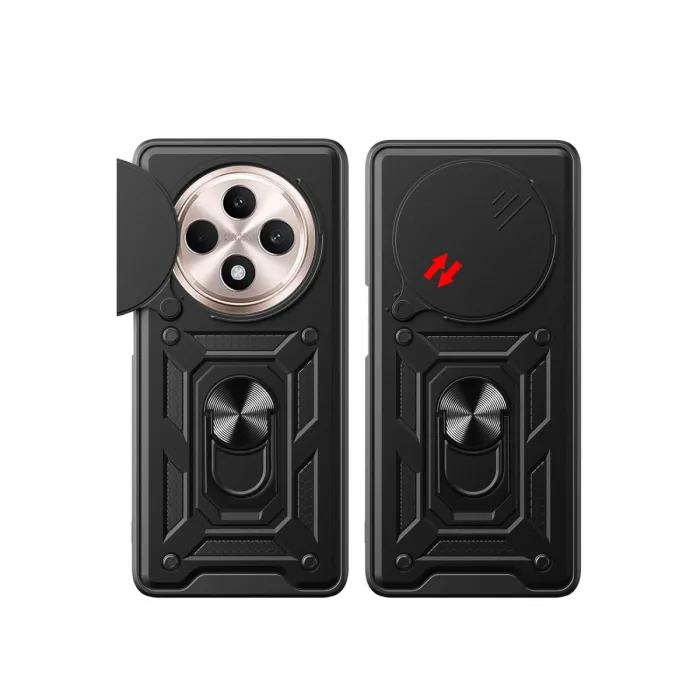 Xiaomi Redmi 14c Kılıf Pars Lens Yüzüklü Silikon - Yeşil