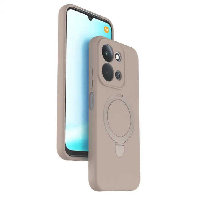 Xiaomi Redmi 15c 4g Regal Magsafe Standlı Kapak - Çöl Titanyum