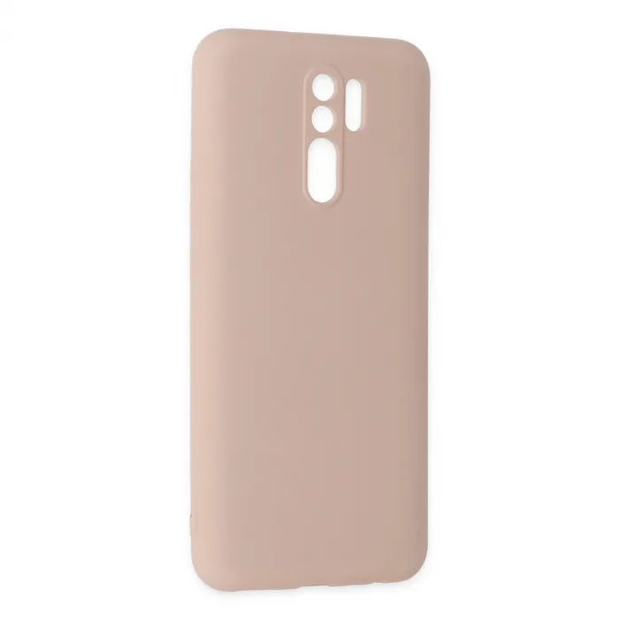 Xiaomi Redmi 9 Kılıf Nano İçi Kadife Silikon - Pudra