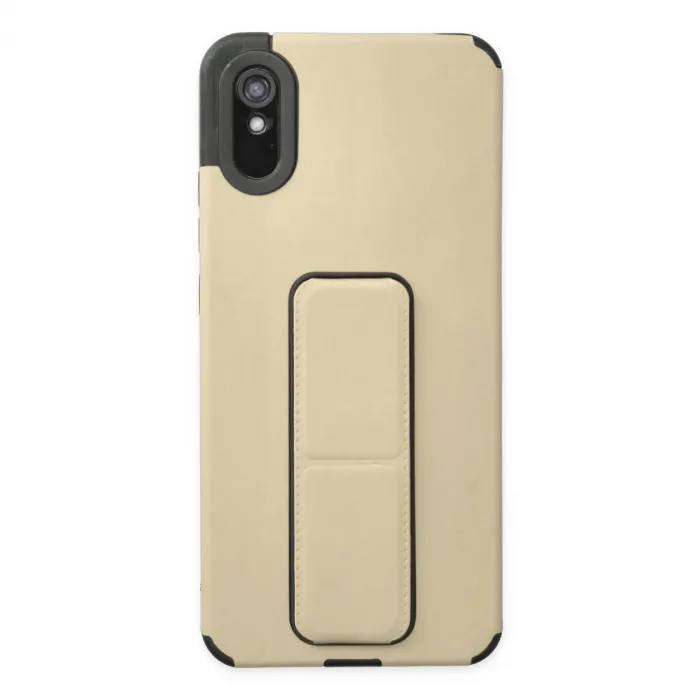 Xiaomi Redmi 9a Kılıf Mega Standlı Silikon - Gold