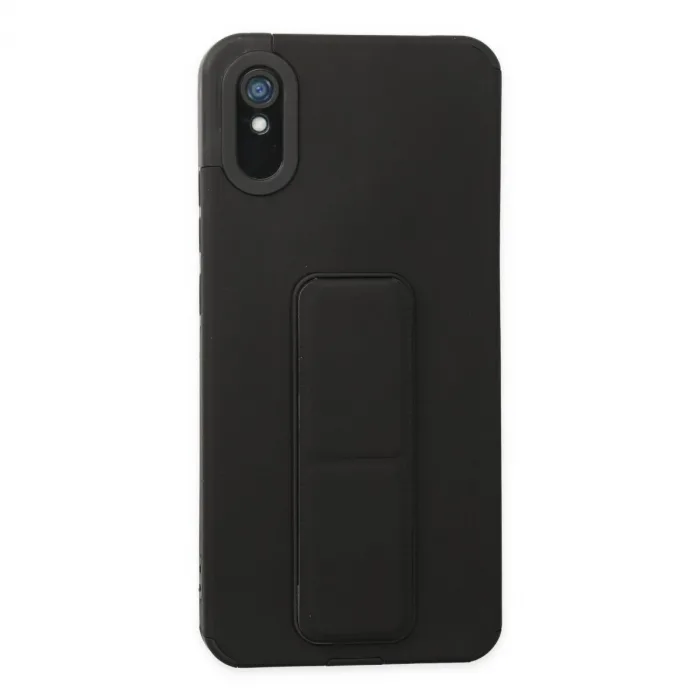 Xiaomi Redmi 9a Kılıf Mega Standlı Silikon - Siyah