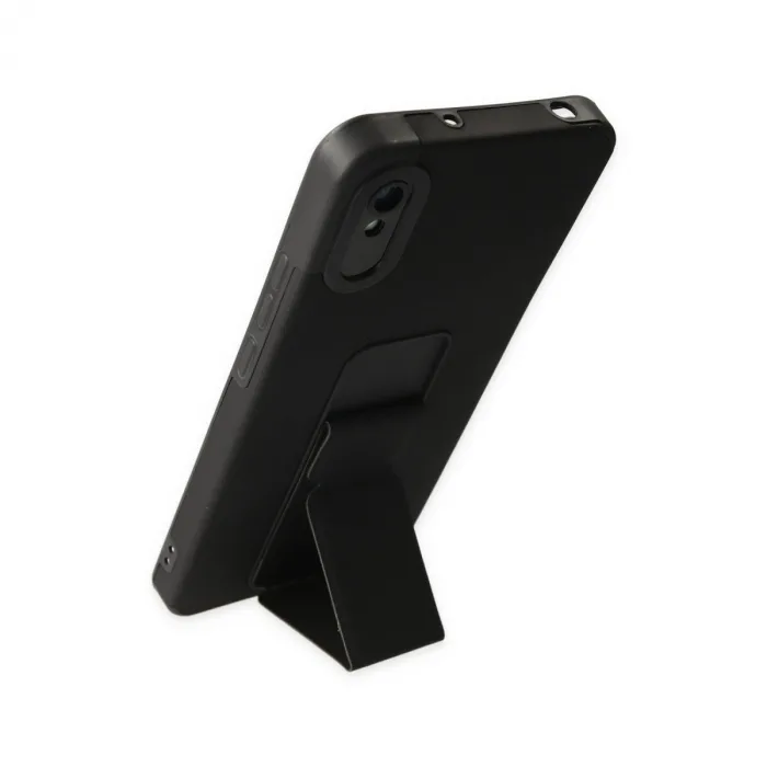 Xiaomi Redmi 9a Kılıf Mega Standlı Silikon - Siyah