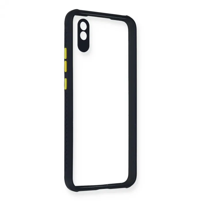 Xiaomi Redmi 9a Kılıf Miami Şeffaf Silikon - Lacivert