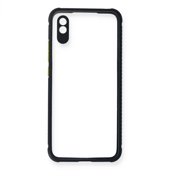 Xiaomi Redmi 9a Kılıf Miami Şeffaf Silikon - Lacivert