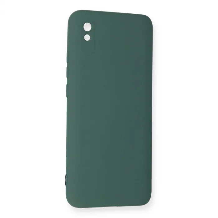 Xiaomi Redmi 9a Kılıf Nano İçi Kadife Silikon - Koyu Yeşil