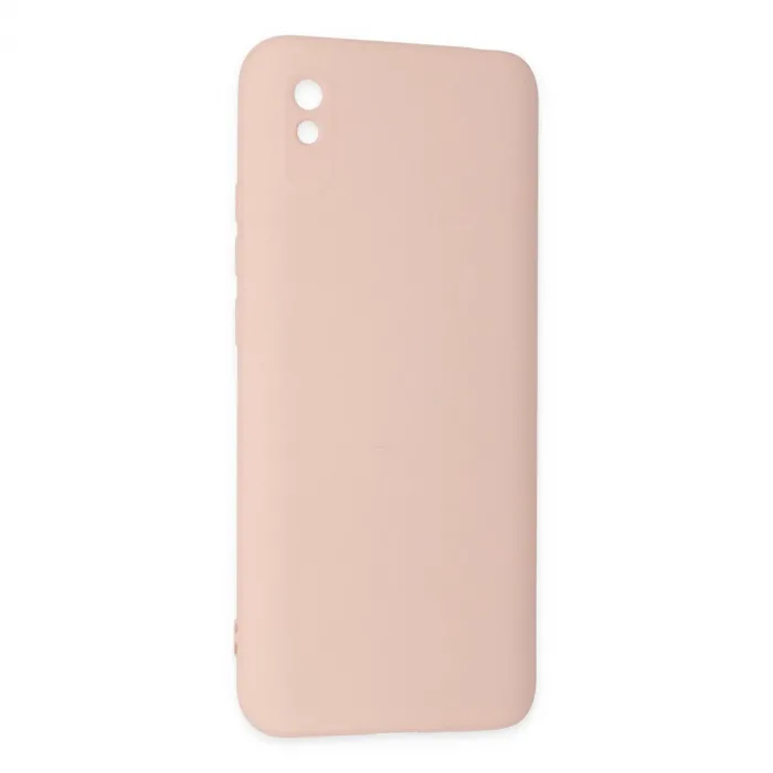 Xiaomi Redmi 9a Kılıf Nano İçi Kadife Silikon - Pudra