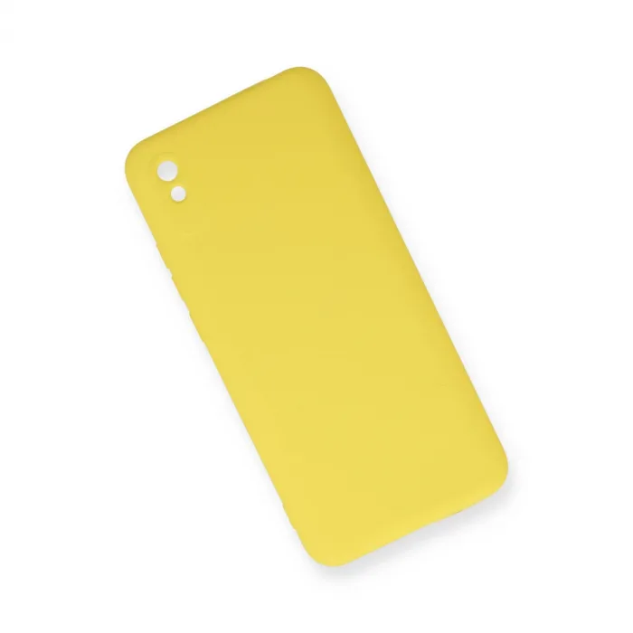 Xiaomi Redmi 9a Kılıf Nano İçi Kadife Silikon - Sarı