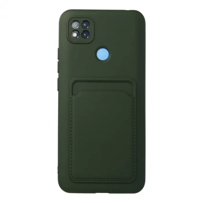 Xiaomi Redmi 9c Kılıf Kelvin Kartvizitli Silikon - Koyu Yeşil