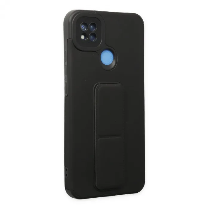 Xiaomi Redmi 9c Kılıf Mega Standlı Silikon - Siyah