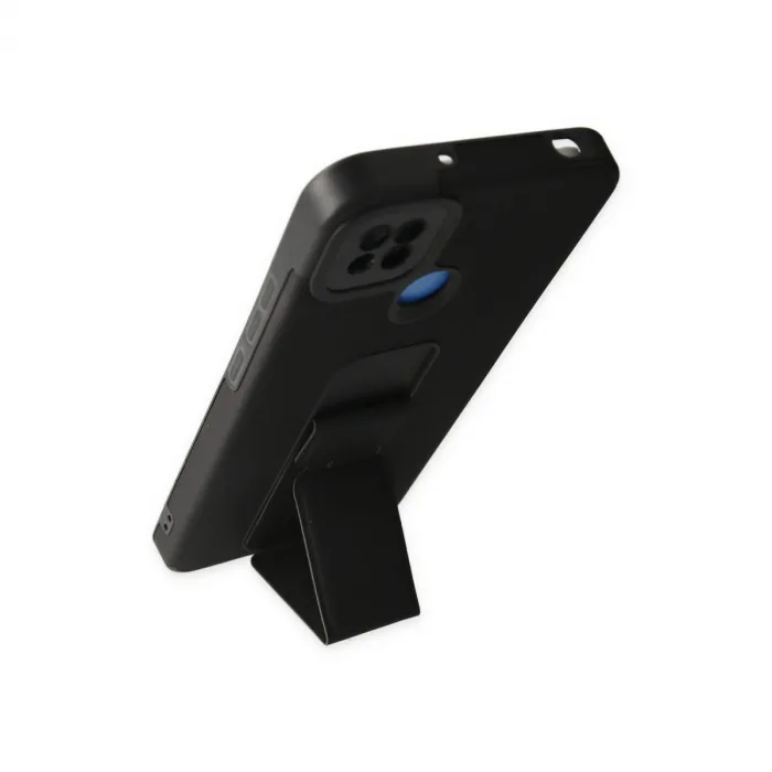 Xiaomi Redmi 9c Kılıf Mega Standlı Silikon - Siyah