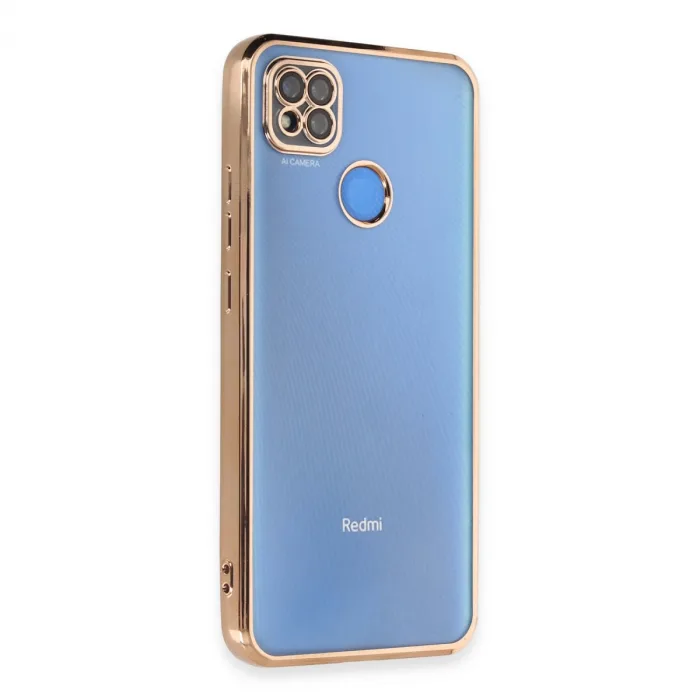 Xiaomi Redmi 9c Kılıf Razer Lensli Silikon - Gold