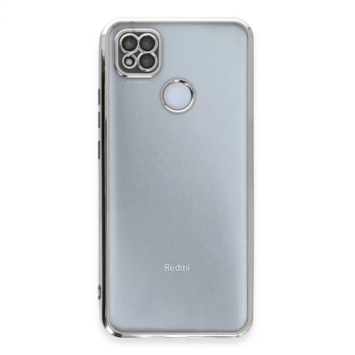 Xiaomi Redmi 9c Kılıf Razer Lensli Silikon - Gümüş