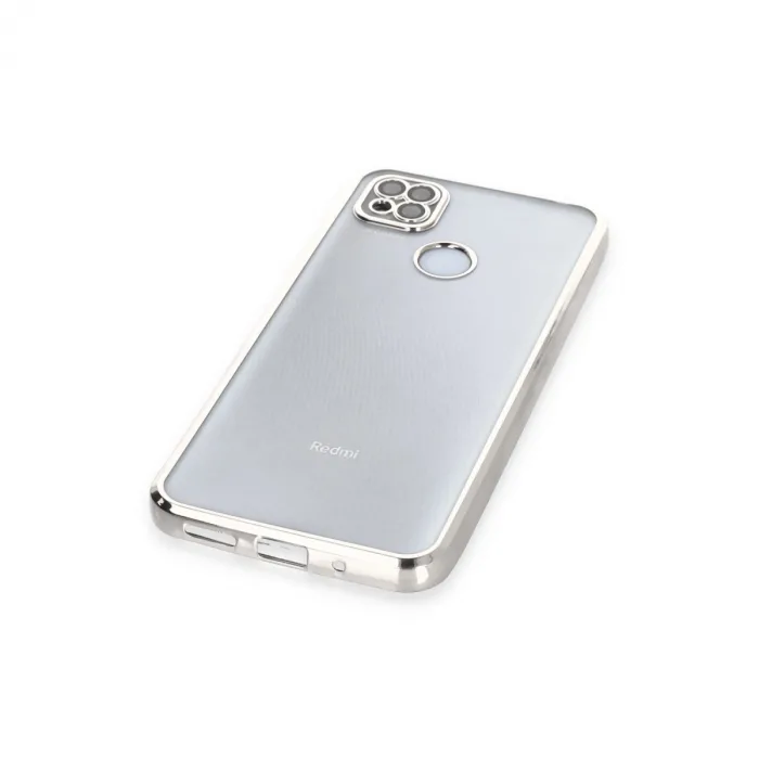 Xiaomi Redmi 9c Kılıf Razer Lensli Silikon - Gümüş