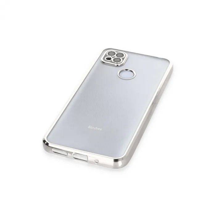 Xiaomi Redmi 9c Kılıf Razer Lensli Silikon - Gümüş