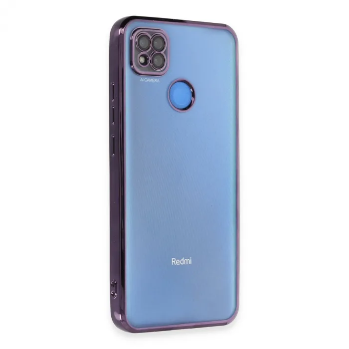 Xiaomi Redmi 9c Kılıf Razer Lensli Silikon - Mor