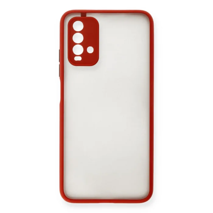 Xiaomi Redmi 9t Kılıf Montreal Silikon Kapak - Kırmızı