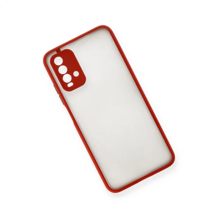 Xiaomi Redmi 9t Kılıf Montreal Silikon Kapak - Kırmızı